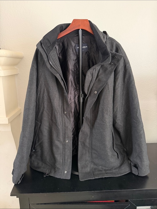 Giorgio Armani Other - Giorgio Armani Men's Charcoal Jacket with Wool Cashmere Loro Piana Storm System